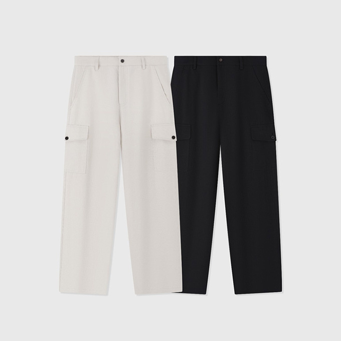 loro piana bizen cotton linen cargo trousers